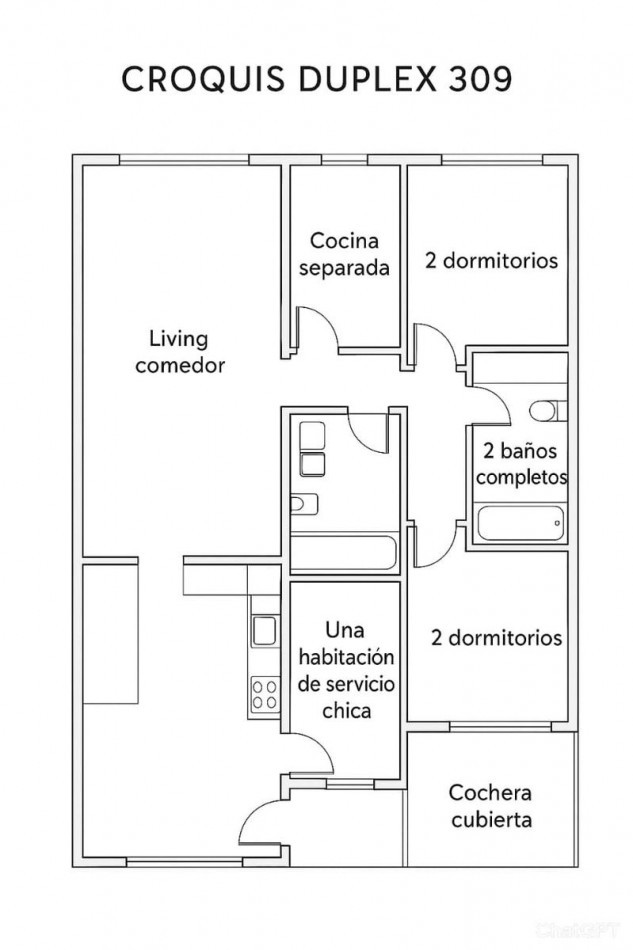 EN ALQUILER DUPLEX DE 4 AMBIENTES EN BARRIO NORTE VILLA GESELL